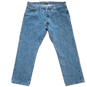 Levi's 501 Jeans Size 42X30 Straight Cotton Denim Blue Button Fly Mexico Made